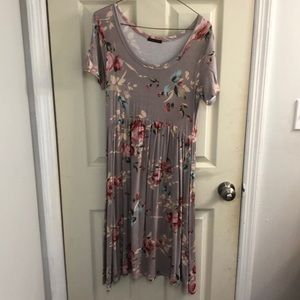 Floral midi-dress